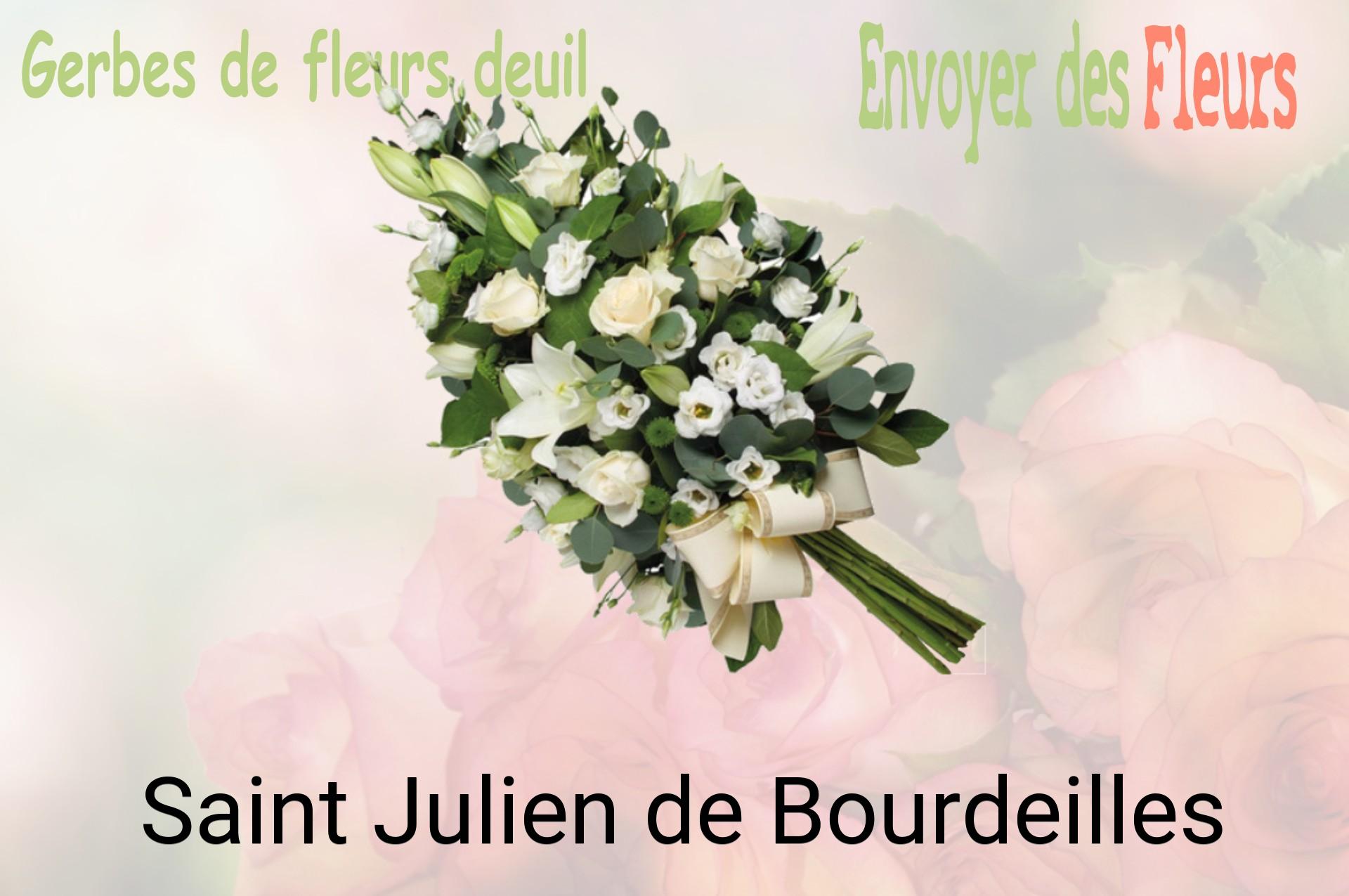 Gerbe de fleurs de deuil livrée à Saint-Julien-de-Bourdeilles